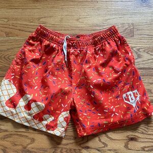 Kids Red Sprinkle Pattern Shorts